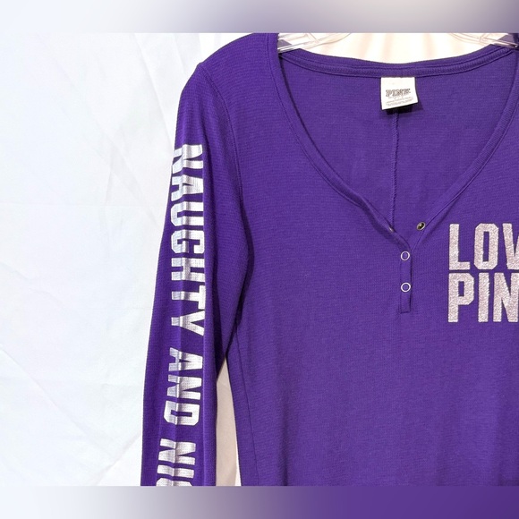 PINK Victoria's Secret “Gimme Sugar” Thermal Jane Style Onesie Jumpsuit PJ’s - Picture 5 of 13